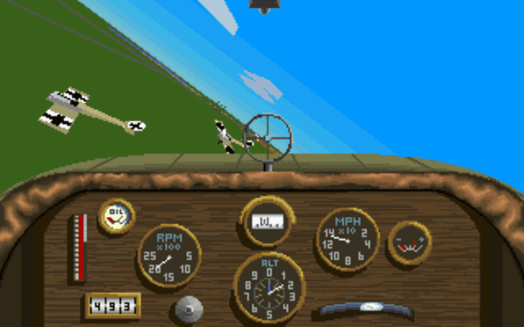 Gameplay screen of Knights of the Sky (1/8)