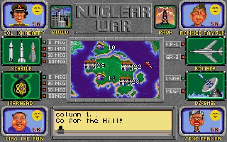 Gameplay screen of Nuclear War (1/4)