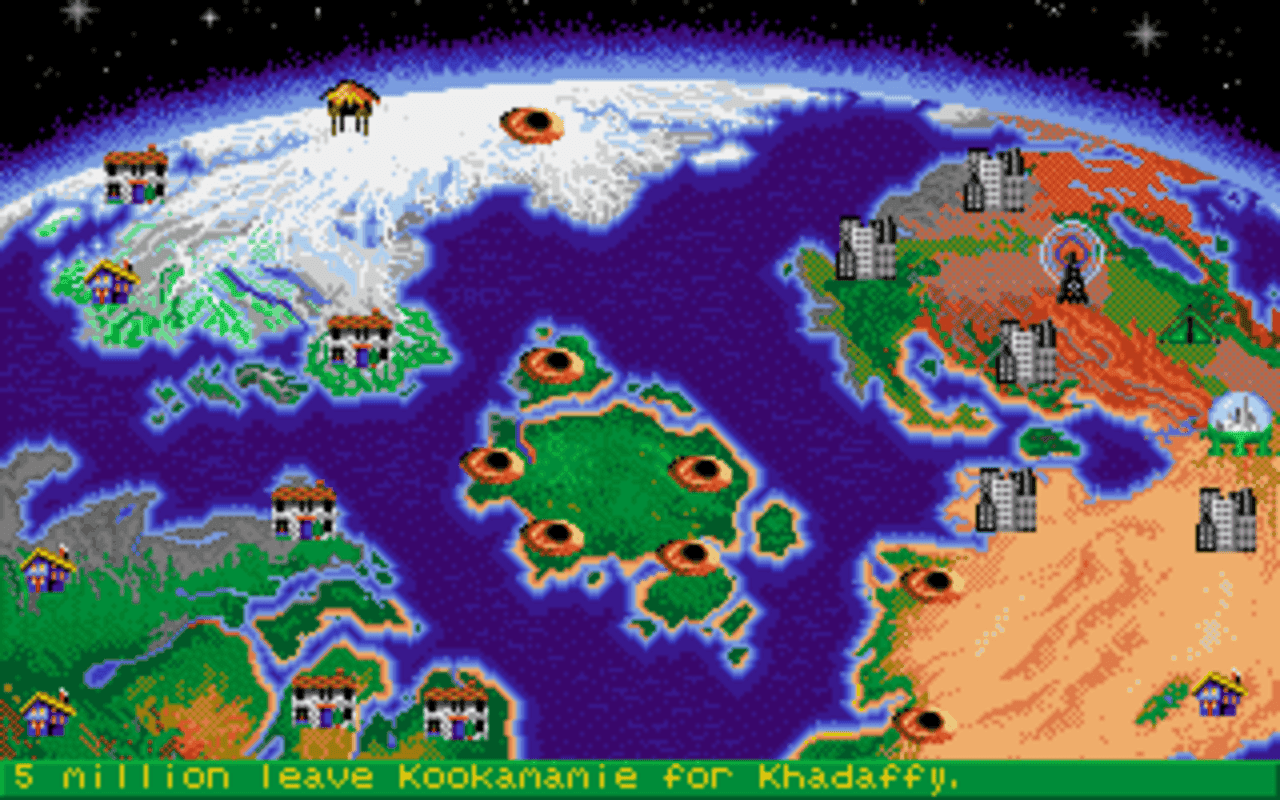 Gameplay screen of Nuclear War (3/4)