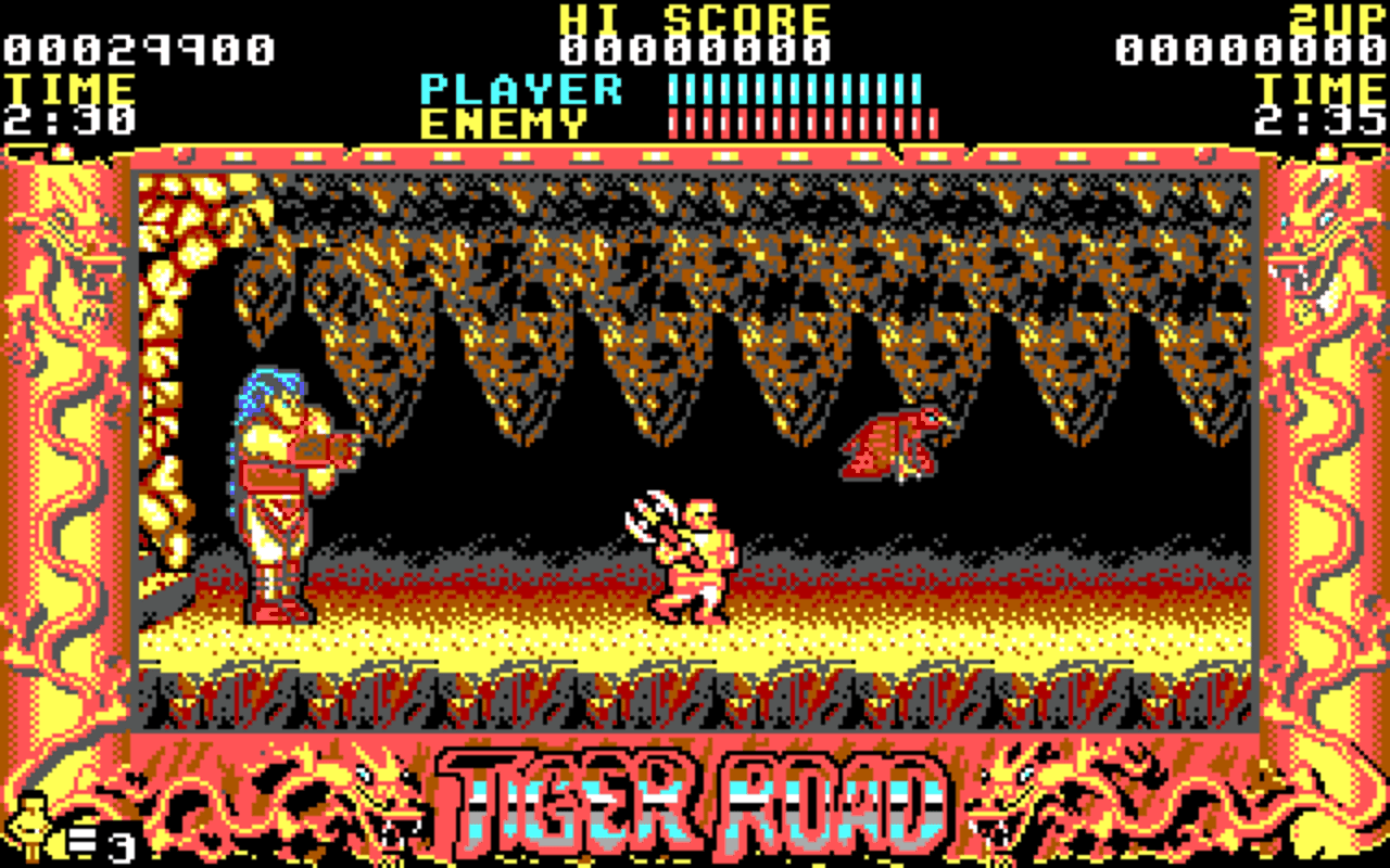 Gameplay screen of Tiger Road (4/4)