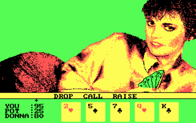 Gameplay screen of Strip Poker II Plus (2/4)