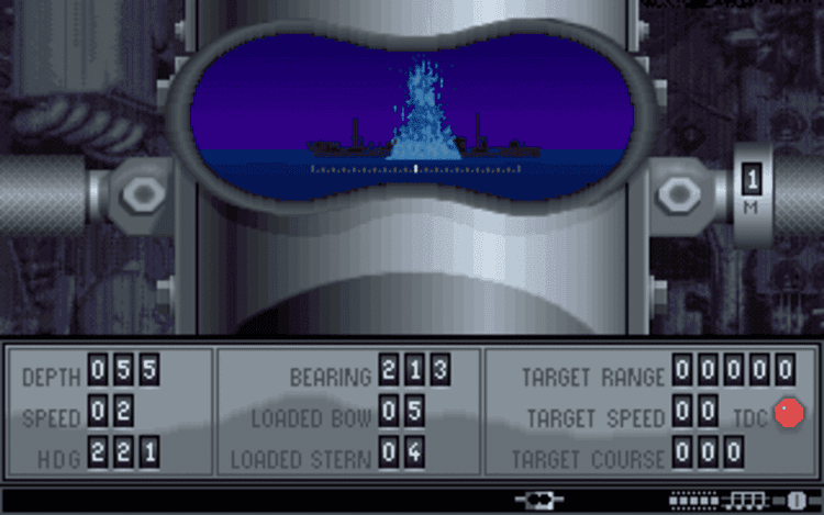 Gameplay screen of Silent Service II (8/8)