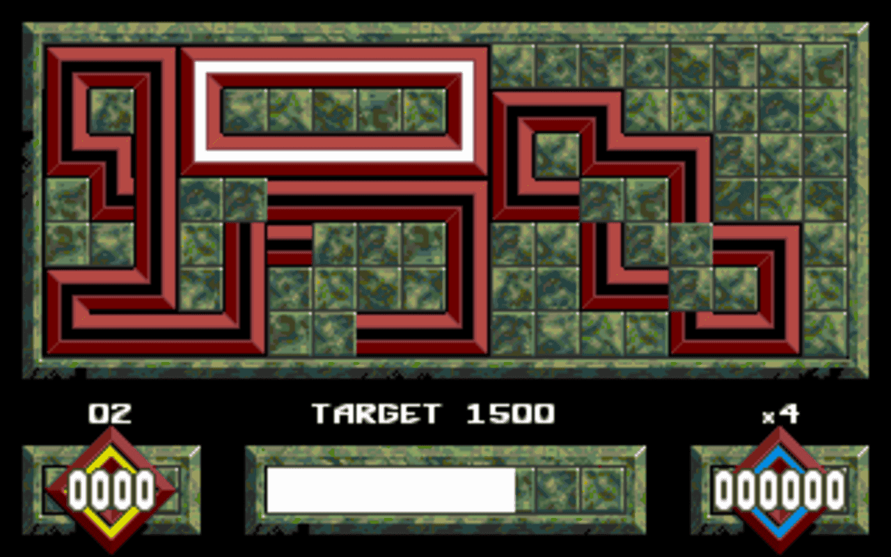 Gameplay screen of Loopz (3/4)