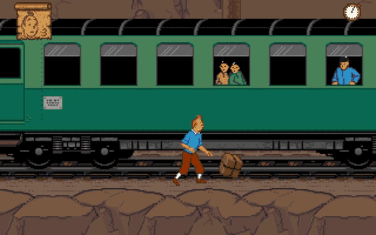 Gameplay screen of Tintin in Tibet (2/8)
