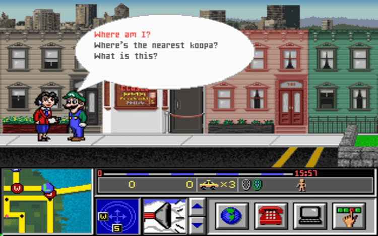 Gameplay screen of Mario is Missing! (7/8)