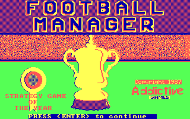 Gameplay screen of Football Manager (1/4)