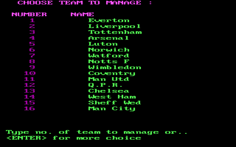 Gameplay screen of Football Manager (3/4)