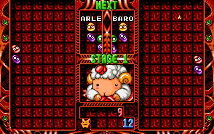 Gameplay screen of Puyo Puyo 2 (3/8)