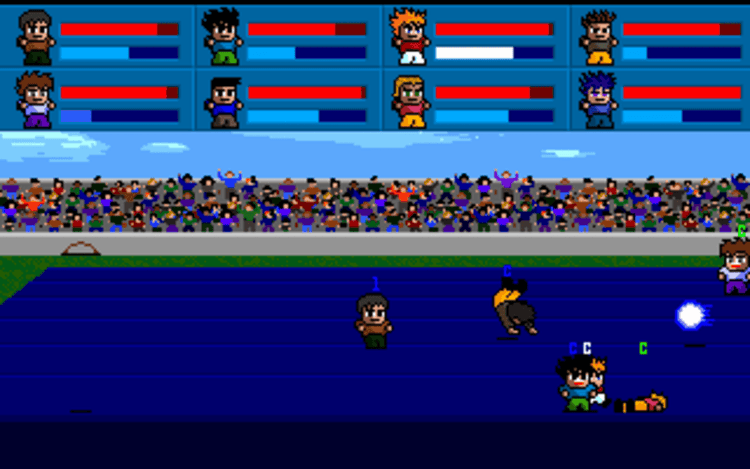 Gameplay screen of Little Fighter (1/4)