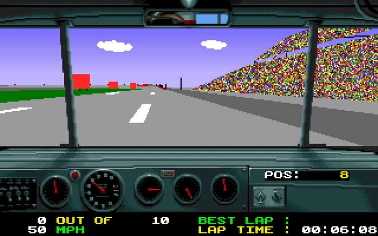 Gameplay screen of Days of Thunder (2/8)