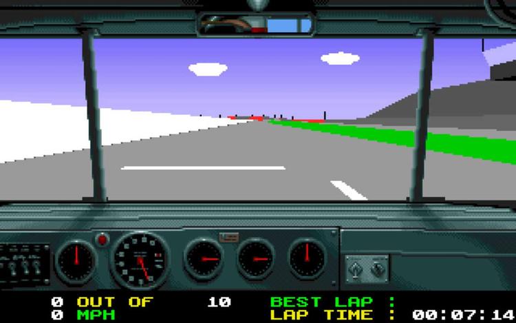 Gameplay screen of Days of Thunder (8/8)