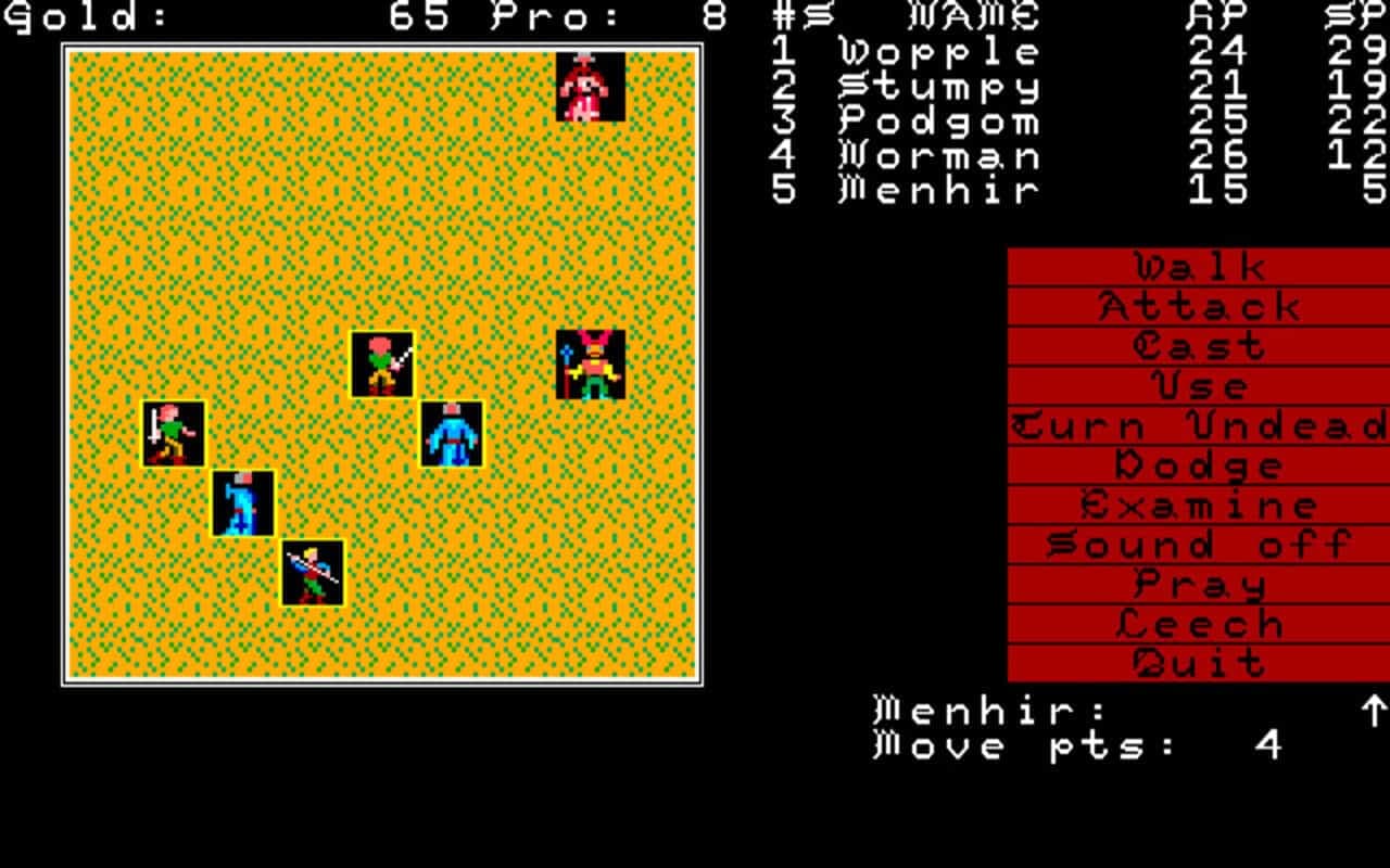 Gameplay screen of Demon's Winter (7/8)