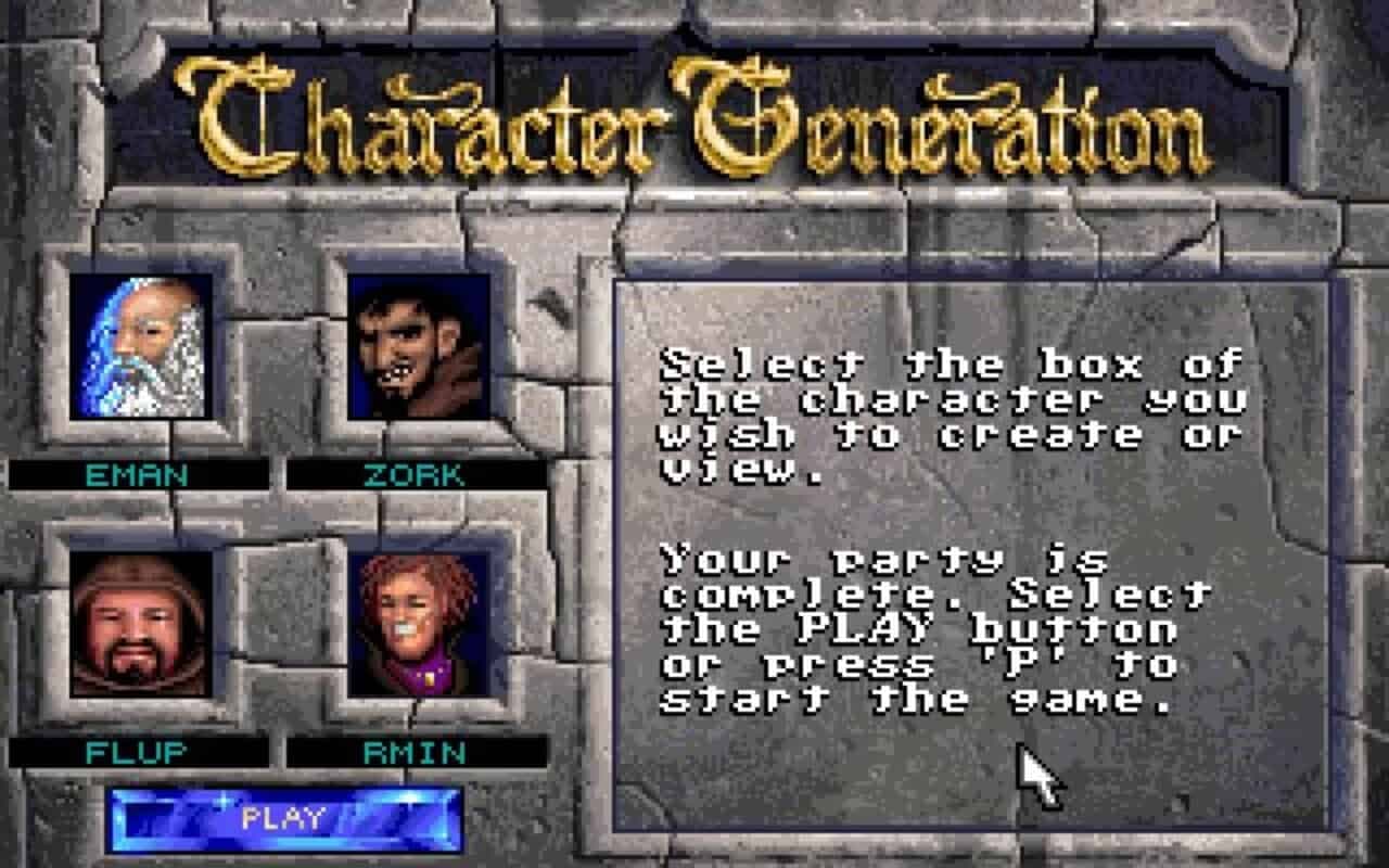 Gameplay screen of Eye of the Beholder III: Assault on Myth Drannor (4/8)