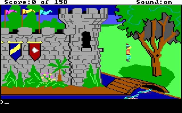 Gameplay screen of King's Quest: Quest for the Crown (4/4)