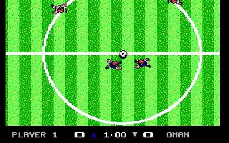 Gameplay screen of Keith Van Eron's Pro Soccer (2/8)