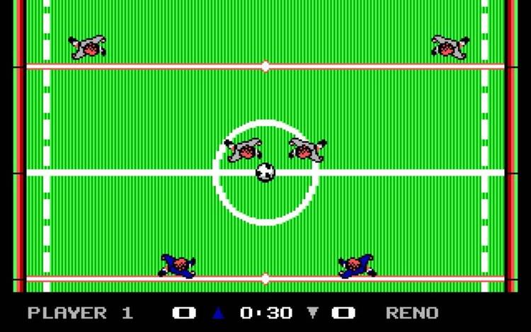 Gameplay screen of Keith Van Eron's Pro Soccer (4/8)