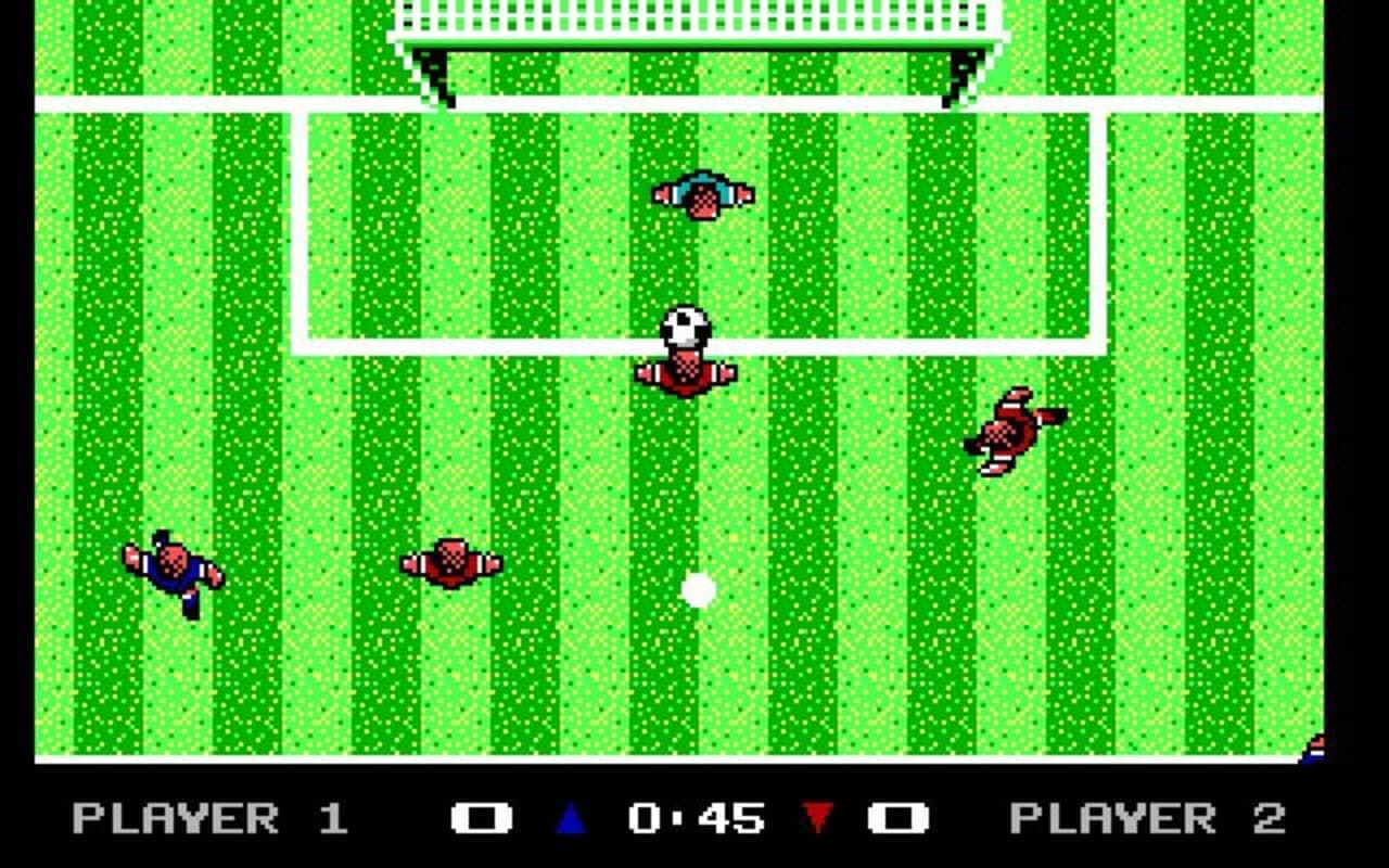 Gameplay screen of Keith Van Eron's Pro Soccer (7/8)