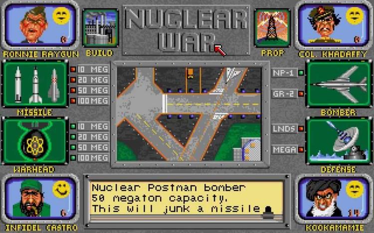 Gameplay screen of Nuclear War (4/4)