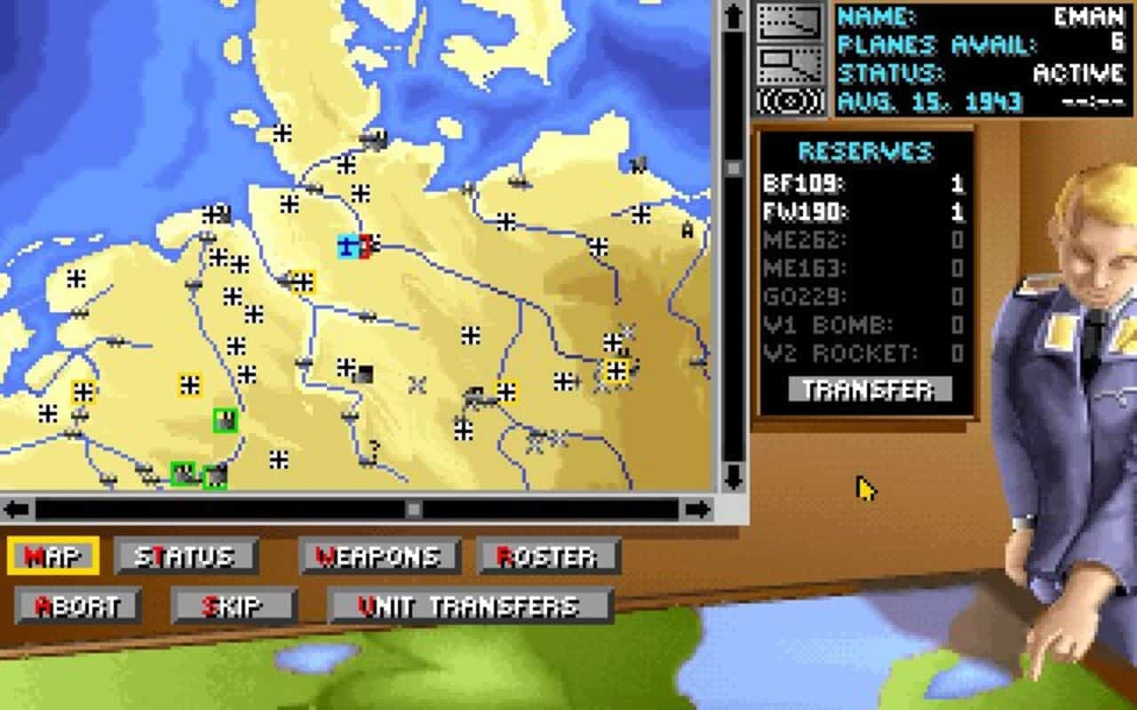 Gameplay screen of Secret Weapons of the Luftwaffe (7/8)