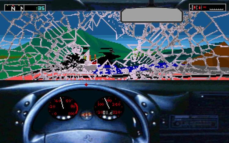 Gameplay screen of Test Drive III: The Passion (5/8)