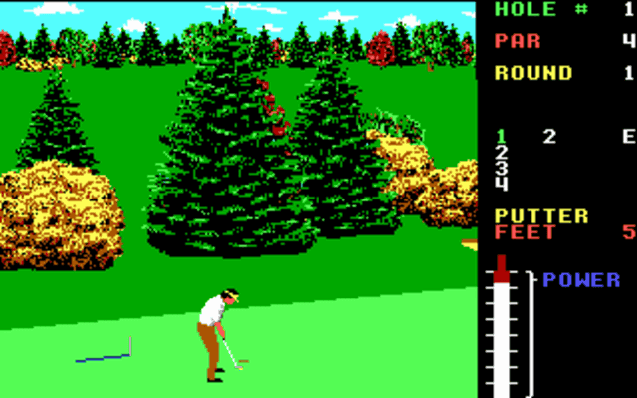 Gameplay screen of World Class Leader Board (2/8)