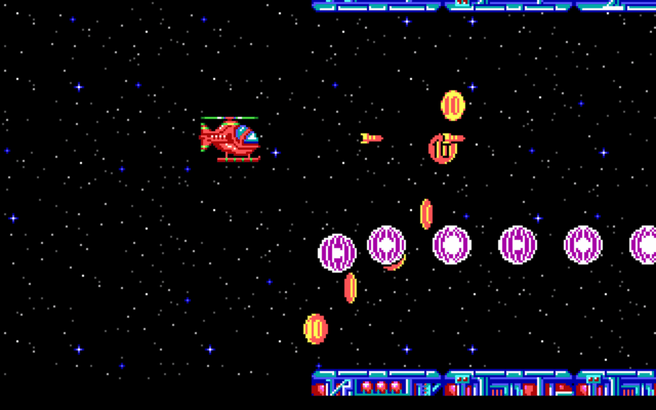 Gameplay screen of Blood Money (1/8)