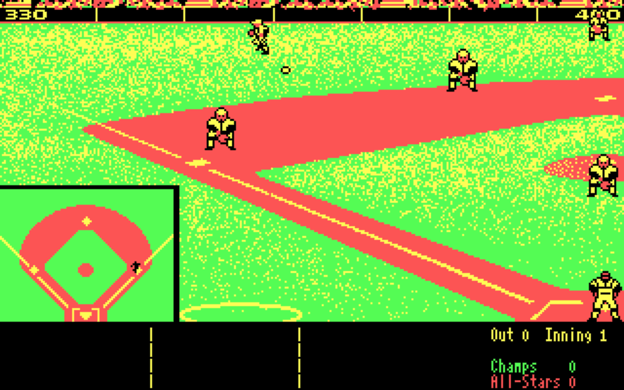 Gameplay screen of HardBall! (4/4)