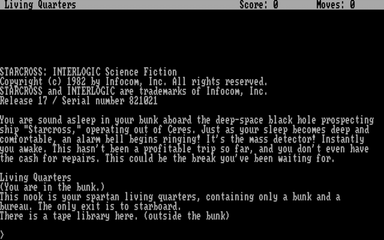 Gameplay screen of Starcross (2/4)