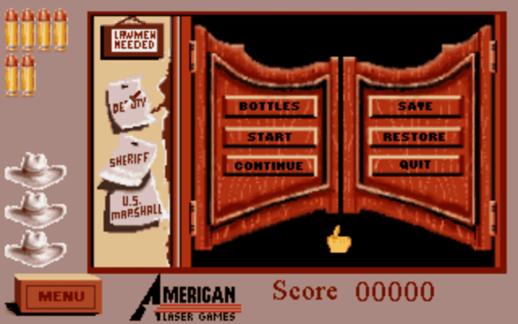 Gameplay screen of Mad Dog McCree (1/8)