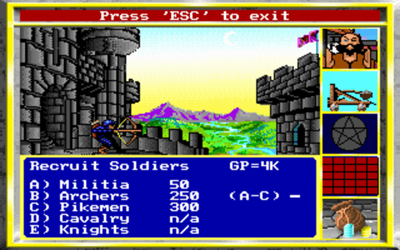 Gameplay screen of King's Bounty (8/8)