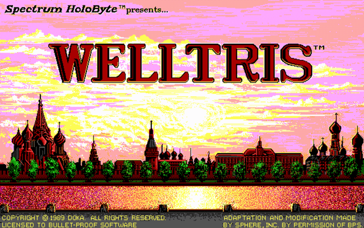 Gameplay screen of Welltris (7/8)