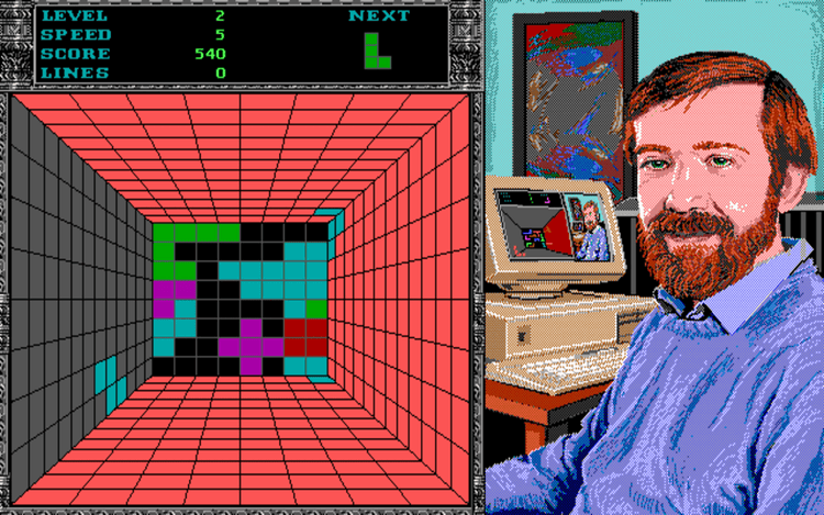 Gameplay screen of Welltris (6/8)