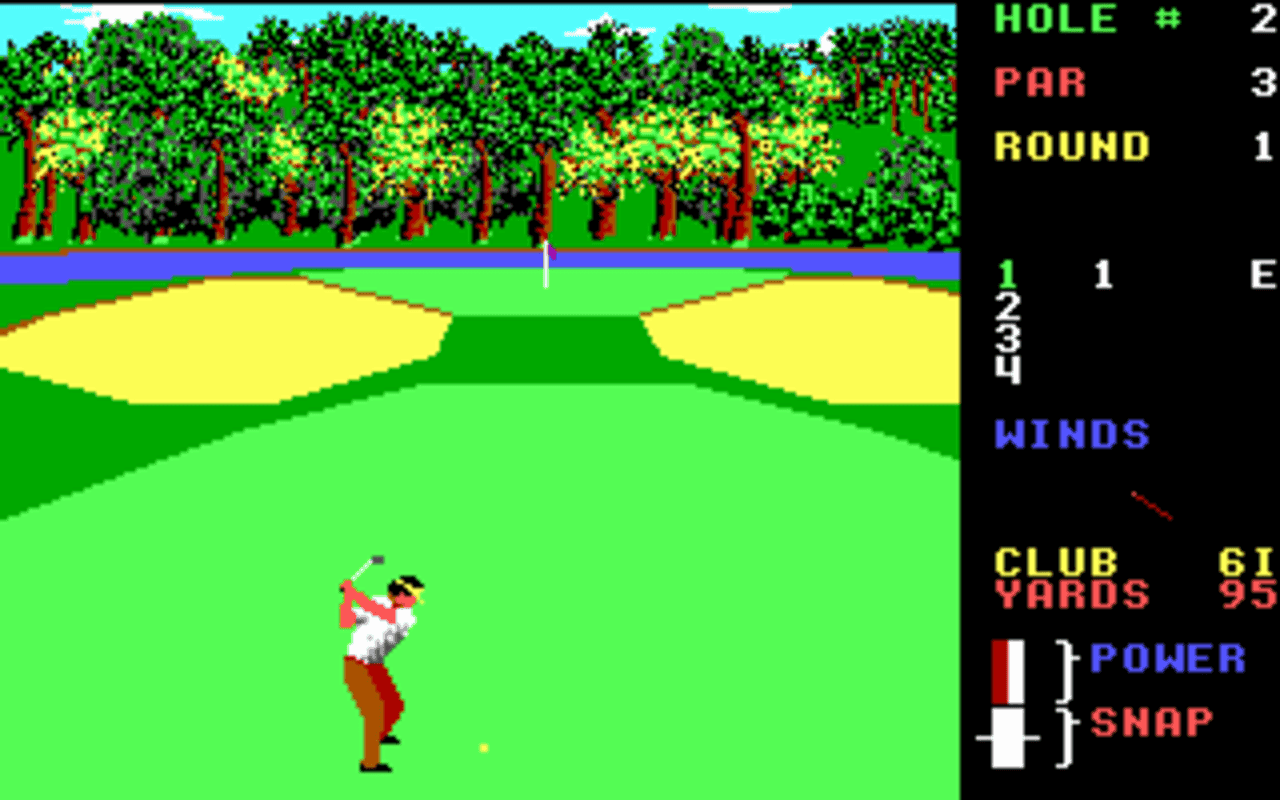 Gameplay screen of World Class Leader Board (4/8)