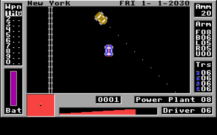 Gameplay screen of AutoDuel (6/8)