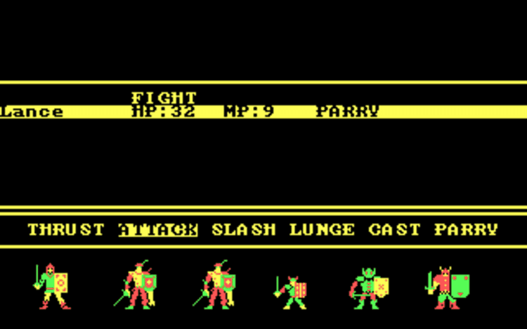 Gameplay screen of Phantasie (3/8)
