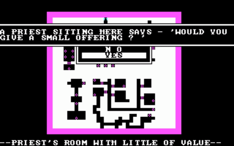 Gameplay screen of Phantasie (7/8)