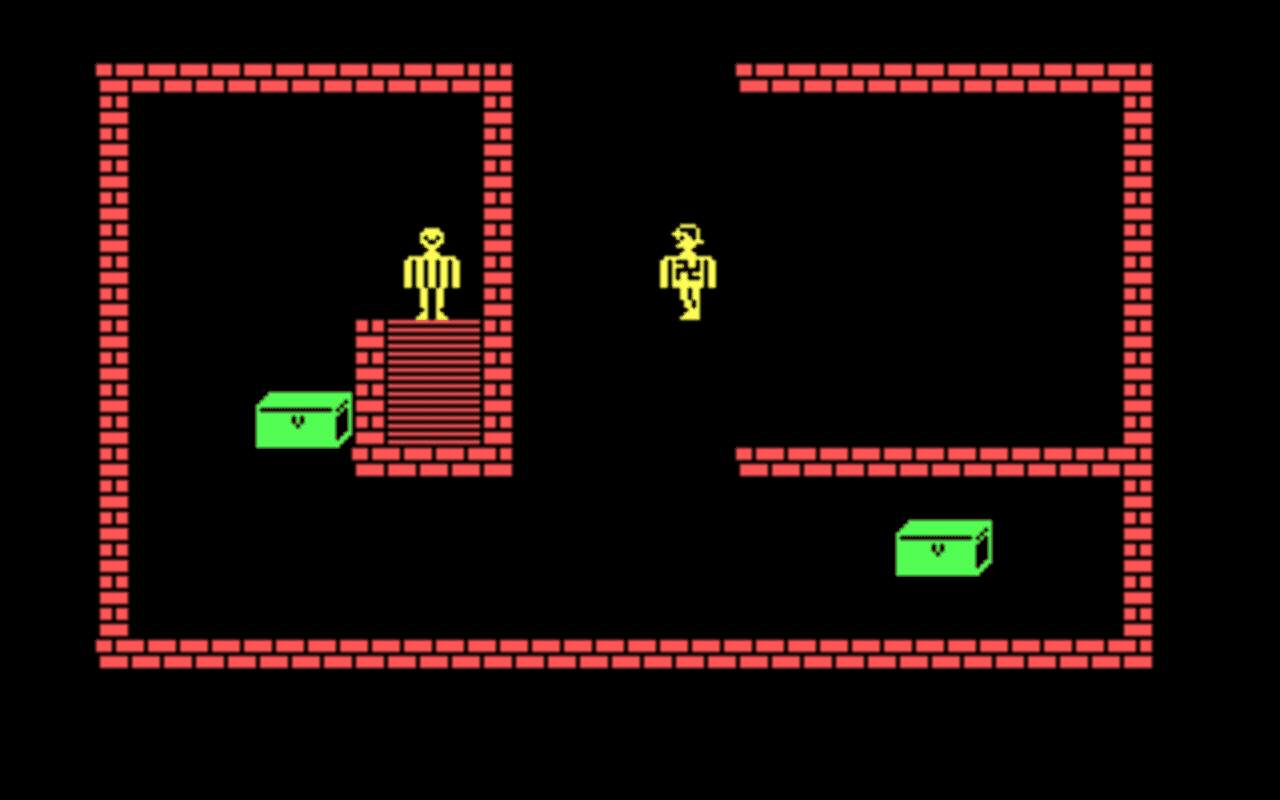 Gameplay screen of Castle Wolfenstein (3/4)