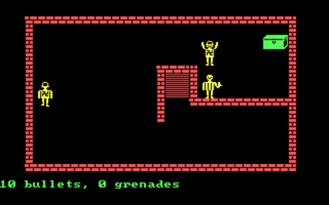 Gameplay screen of Castle Wolfenstein (2/4)