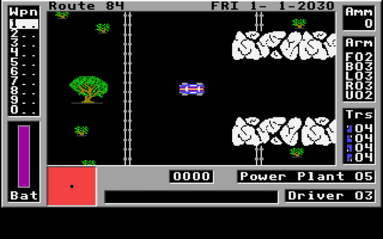 Gameplay screen of AutoDuel (7/8)