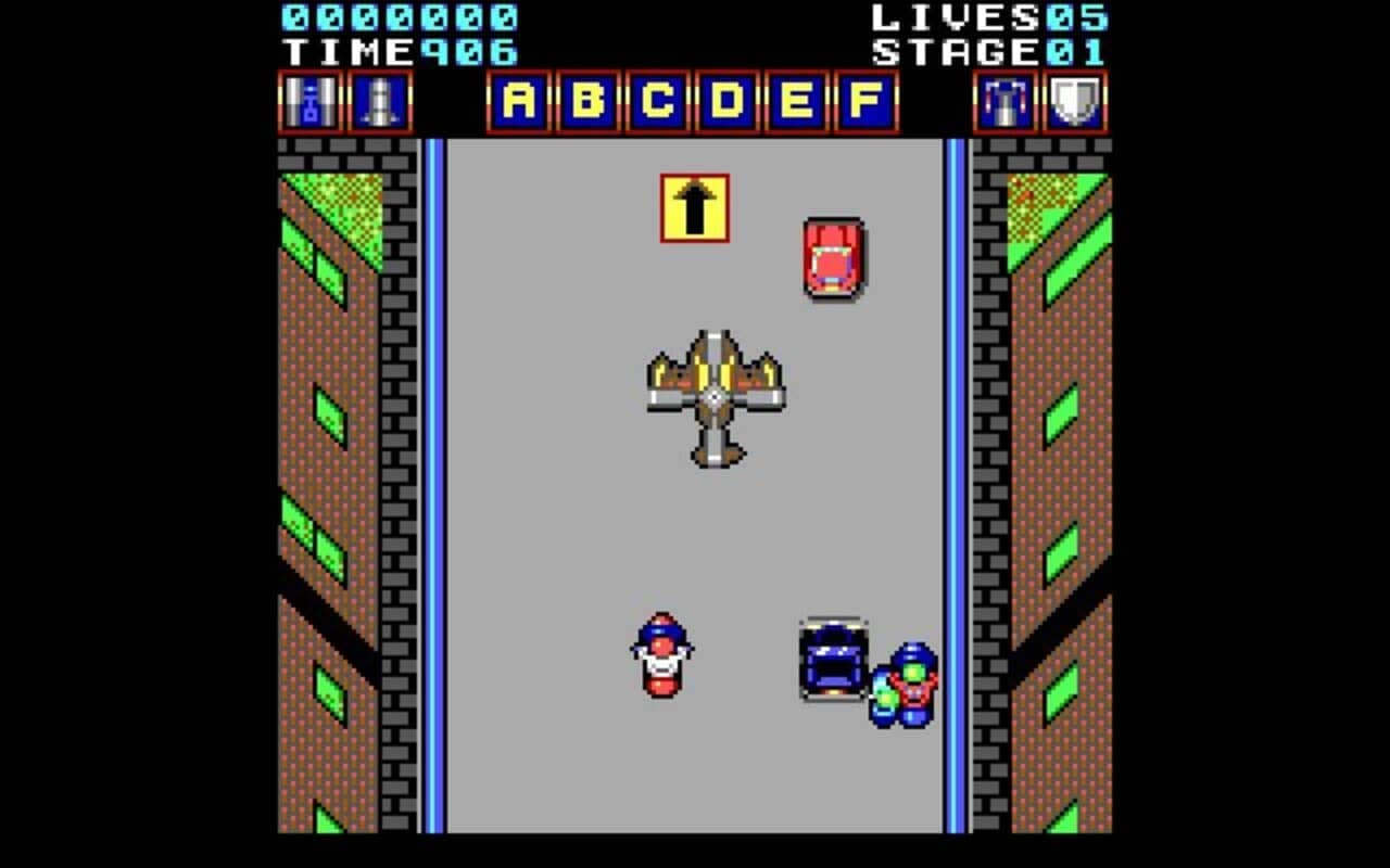 Gameplay screen of Action Fighter (2/4)