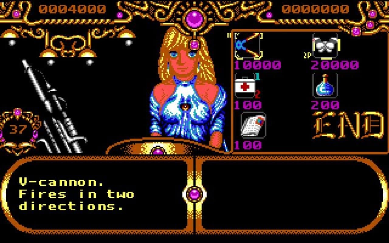 Gameplay screen of Forgotten Worlds (8/8)