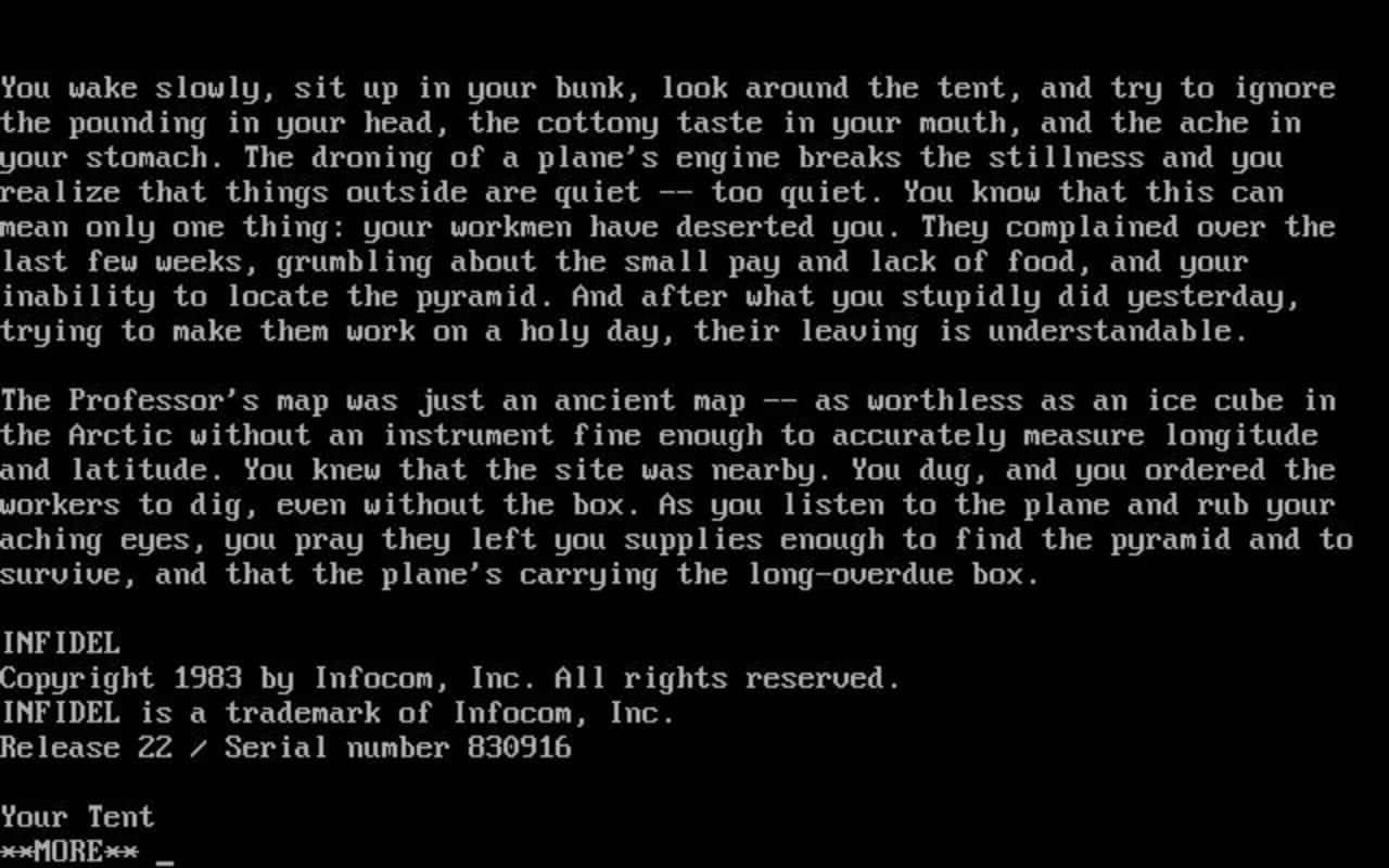 Gameplay screen of Infidel (3/4)