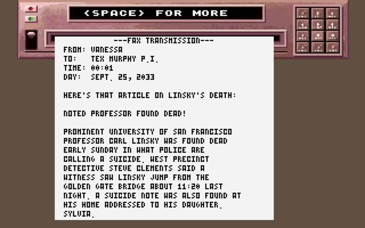 Gameplay screen of Mean Streets (7/8)