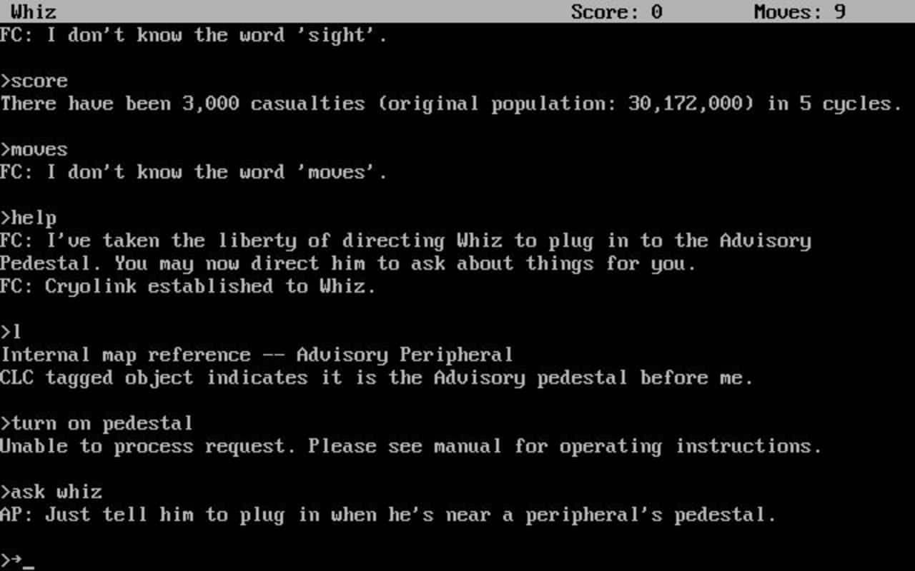 Gameplay screen of Suspended (4/4)