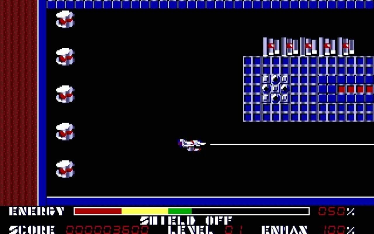 Gameplay screen of Thexder (6/8)