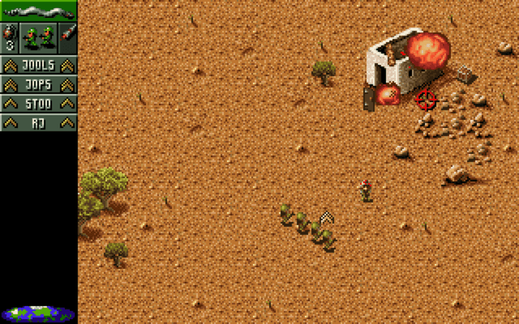 Gameplay screen of Cannon Fodder 2 (7/8)