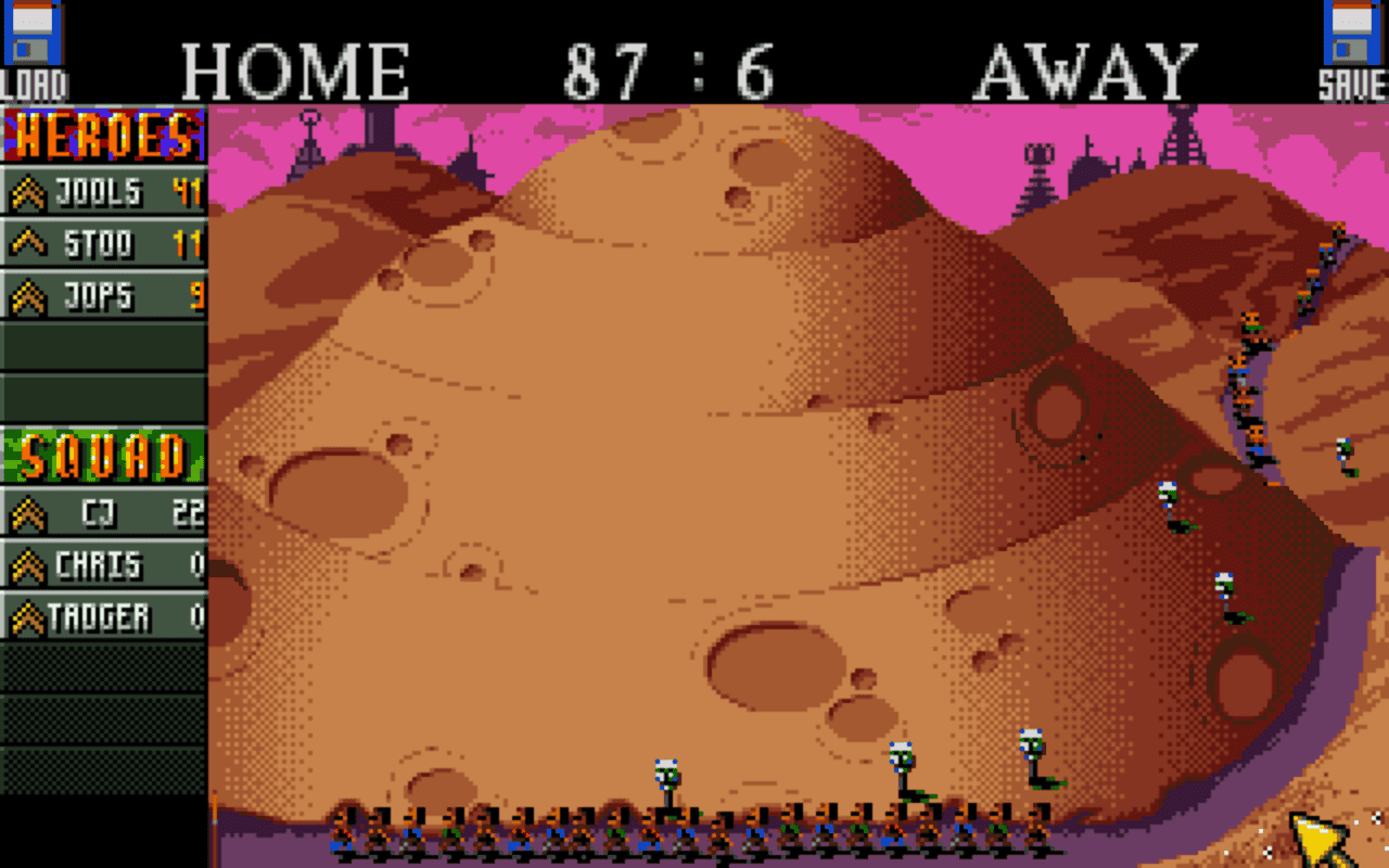 Gameplay screen of Cannon Fodder 2 (5/8)