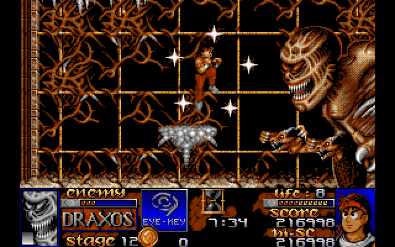 Gameplay screen of Risky Woods (8/8)