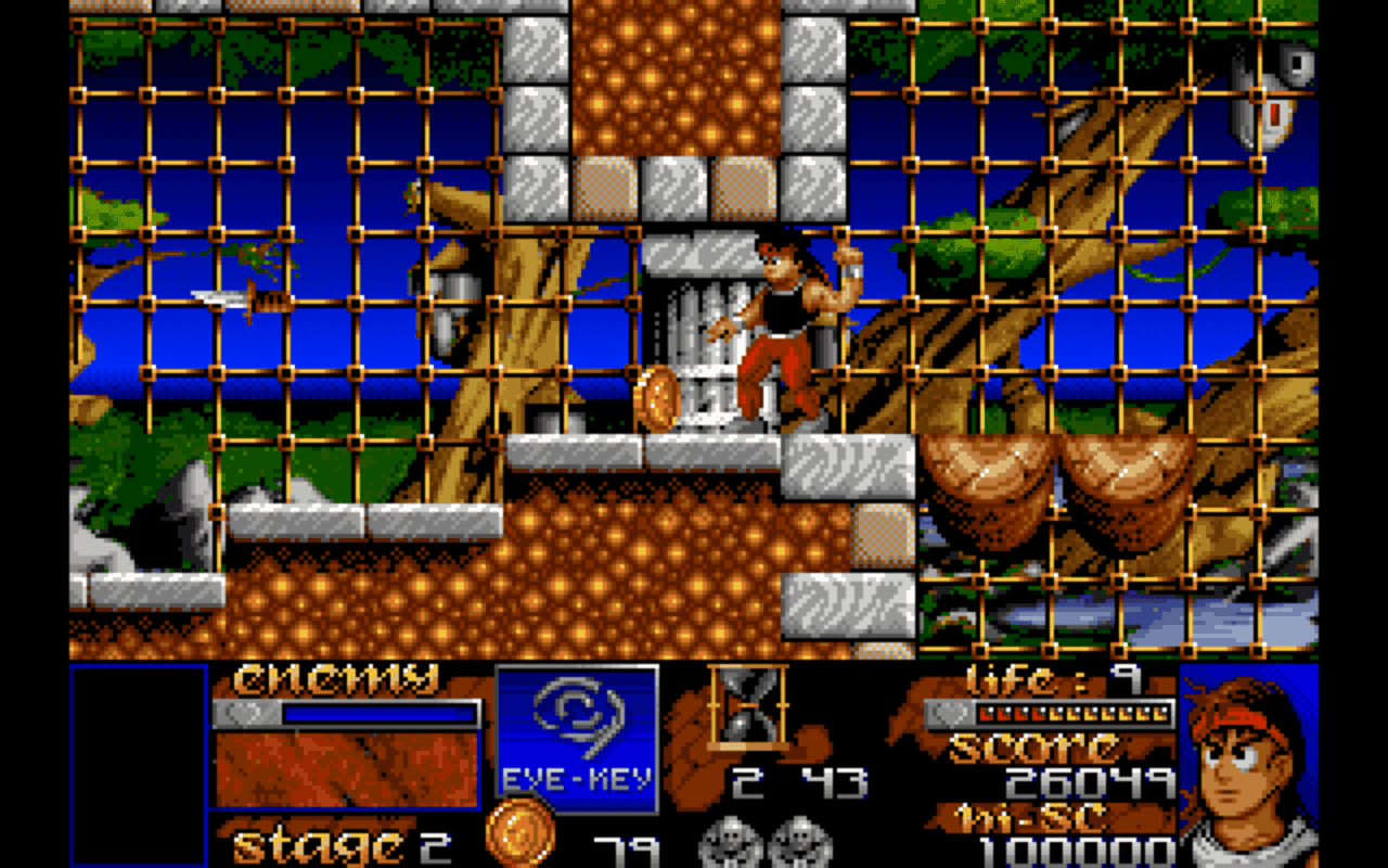 Gameplay screen of Risky Woods (4/8)