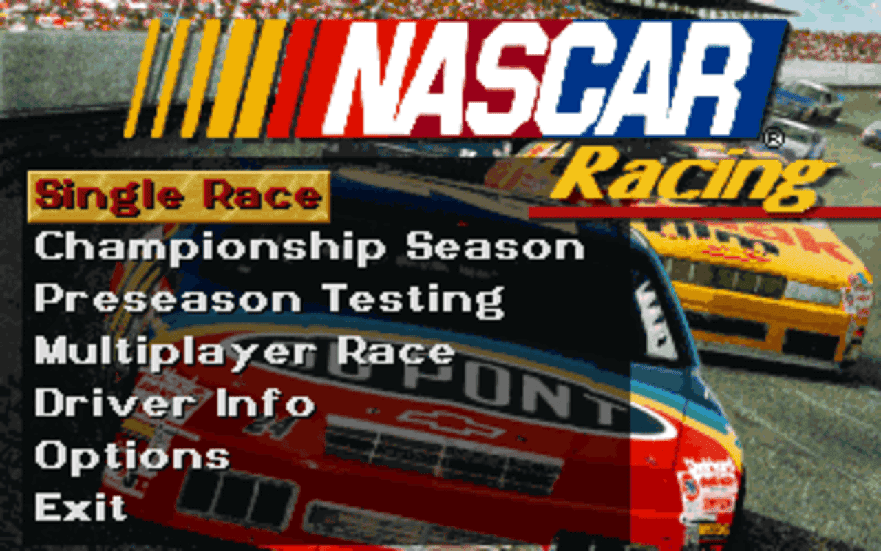 Gameplay screen of NASCAR Racing (7/8)